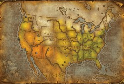 魔兽粉丝制成了艾泽拉斯风格的美国地图（魔兽世界完整地图 艾泽拉斯）